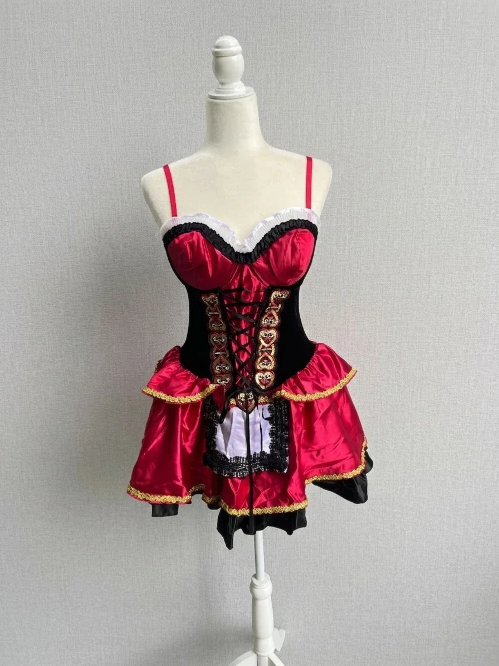 Spirit Halloween Little Red Riding Hood Costume Sexy Dress & Cape Size L